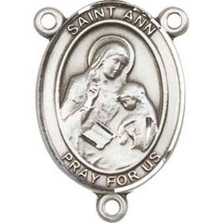 Sterling Silver Saint Ann Rosary Center