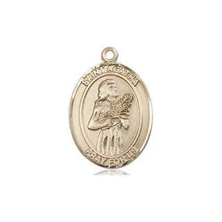 14kt Gold Filled Saint Agatha Medal Engraved Catholic Saint Jewelry