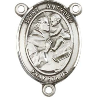 Sterling Silver Saint Anthony of Padua Rosary Center