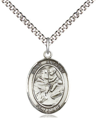 Pewter Saint Anthony of Padua Medal Religious Jewelry Engraved Catholic Saint Jewelry