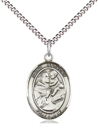 Sterling Silver Saint Anthony of Padua Medal Religious Jewelry Engraved Catholic Saint Jewelry