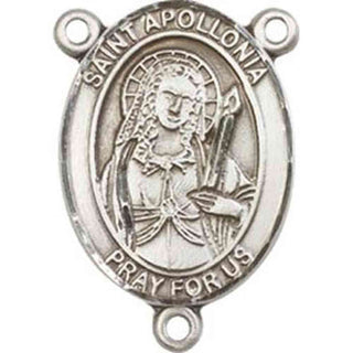 Sterling Silver Saint Apollonia Rosary Center
