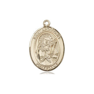 14kt Gold Filled Saint Apollonia Medal Engraved Catholic Saint Jewelry