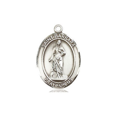 Sterling Silver St. Barbara Medal | Medium | Engravable