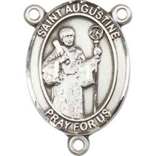 Sterling Silver Saint Augustine Rosary Center