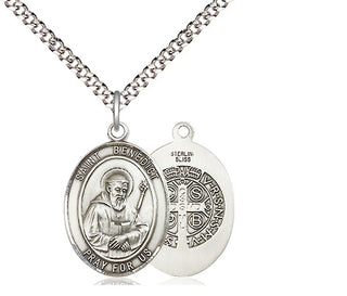Sterling Silver Saint Benedict Medal Religious Jewelry