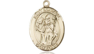 14kt Gold Filled Saint Boniface Medal Engraved Catholic Saint Jewelry