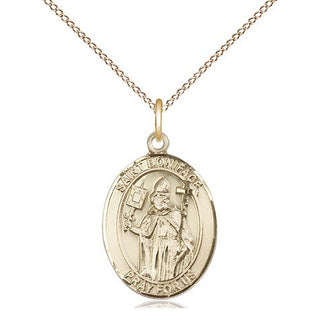 14kt Gold Filled Saint Boniface Medal Religious Jewelry Engraved Catholic Saint Jewelry