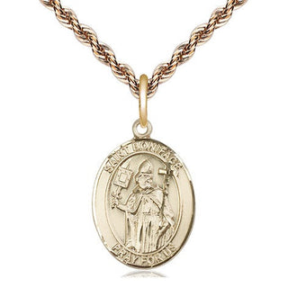 14kt Gold Filled Saint Boniface Medal Religious Jewelry Engraved Catholic Saint Jewelry