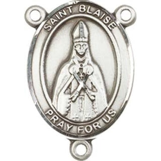 Sterling Silver Saint Blaise Rosary Center