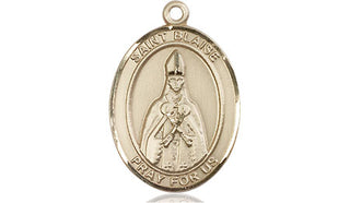 14kt Gold Filled Saint Blaise Medal Engraved Catholic Saint Jewelry