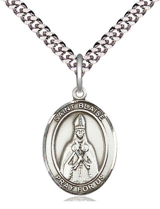 Pewter Saint Blaise Medal Religious Jewelry Engraved Catholic Saint Jewelry