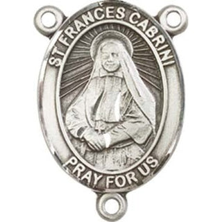 Sterling Silver Saint Frances Cabrini Rosary Center
