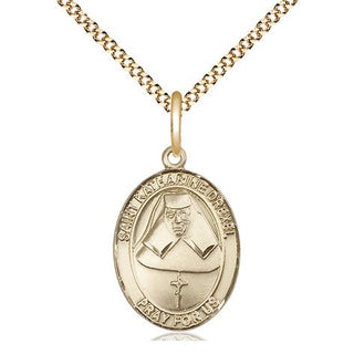 14kt Gold Filled Saint Katharine Drexel Medal Religious Jewelry Engraved Catholic Saint Jewelry
