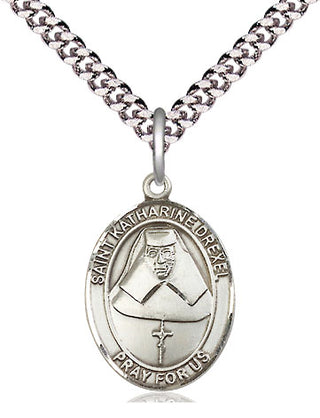 Pewter Saint Katharine Drexel Medal Religious Jewelry Engraved Catholic Saint Jewelry