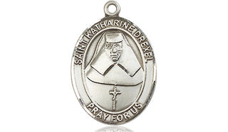 Pewter Saint Katharine Drexel Medal Engraved Catholic Saint Jewelry