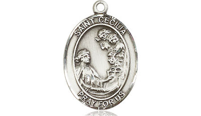 Sterling Silver St. Cecilia Medal | Medium | Engravable