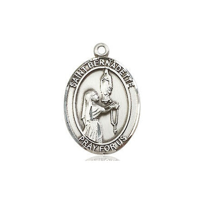 Sterling Silver St. Bernadette Medal | Medium | Engravable