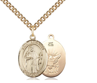 14kt Gold Saint Brendan Navy Medal