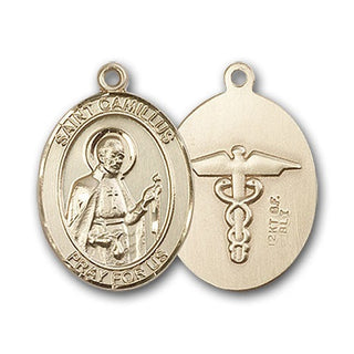Gold-Filled Saint Camillus of Lellis Nurse Pendant