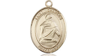 14kt Gold Filled Saint Charles Borromeo Medal Engraved Catholic Saint Jewelry