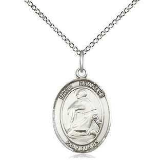 Sterling Silver Saint Charles Borromeo Medal Religious Jewelry Engraved Catholic Saint Jewelry