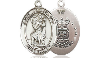 Pewter Saint Christopher Air Force Medal
