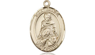 14kt Gold Filled Saint Daniel Medal Engraved Catholic Saint Jewelry