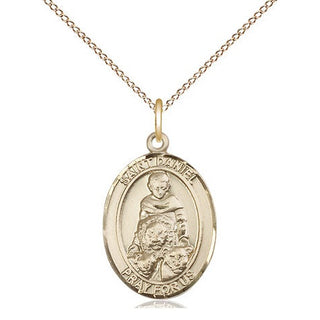 14kt Gold Filled Saint Daniel Medal Religious Jewelry Engraved Catholic Saint Jewelry