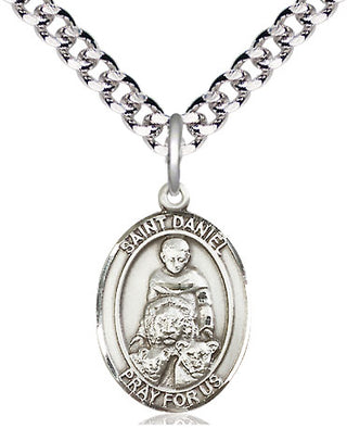 Pewter Saint Daniel Medal Religious Jewelry Engraved Catholic Saint Jewelry