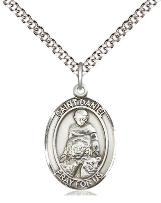 Pewter Saint Daniel Medal Religious Jewelry Engraved Catholic Saint Jewelry