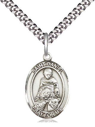 Sterling Silver Saint Daniel Medal Religious Jewelry Engraved Catholic Saint Jewelry