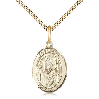 14kt Gold Filled Saint David of Wales Medal Religious Jewelry Engraved Catholic Saint Jewelry