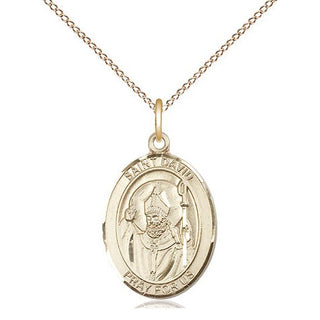 14kt Gold Filled Saint David of Wales Medal Religious Jewelry Engraved Catholic Saint Jewelry