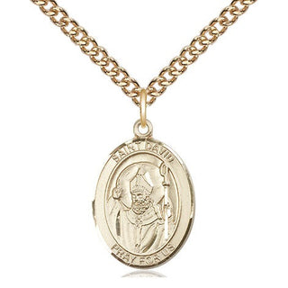 14kt Gold Filled Saint David of Wales Medal Religious Jewelry Engraved Catholic Saint Jewelry