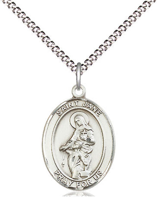 Sterling Silver Saint Jane of Valois Medal Religious Jewelry Engraved Catholic Saint Jewelry