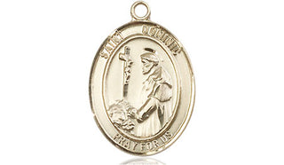 14kt Gold Filled Saint Dominic de Guzman Medal Engraved Catholic Saint Jewelry