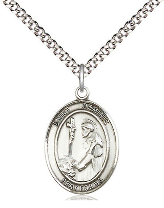 Pewter Saint Dominic de Guzman Medal Religious Jewelry Engraved Catholic Saint Jewelry