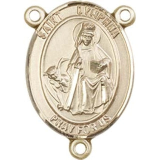 14kt Gold Filled Saint Dymphna Rosary Center Rosary Center Engraved Catholic Saint Jewelry