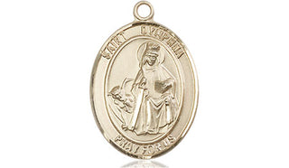 14kt Gold Saint Dymphna Medal Engraved Catholic Saint Jewelry