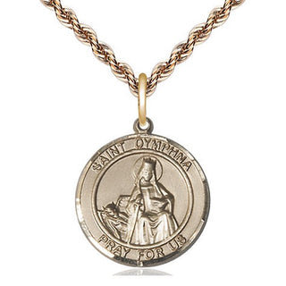 14kt Gold Filled Saint Dymphna Medal Religious Jewelry Engraved Catholic Saint Jewelry