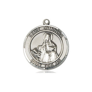Sterling Silver Saint Dymphna Medal Religious Jewelry Engraved Catholic Saint Jewelry