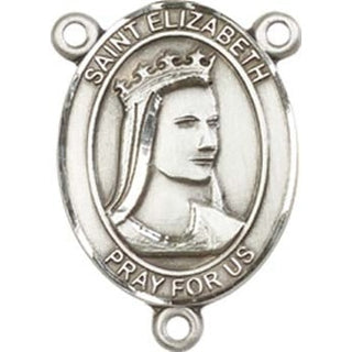 Sterling Silver Saint Elizabeth of Hungary Rosary Center