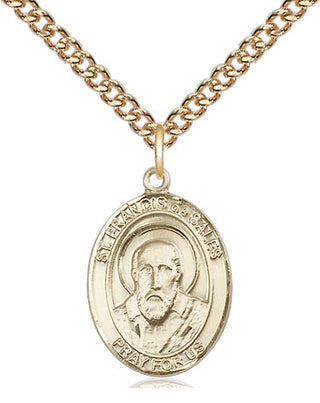 14kt Gold Filled Saint Francis de Sales Medal Religious Jewelry Engraved Catholic Saint Jewelry
