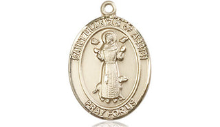 14kt Gold Filled Saint Francis of Assisi Medal Engraved Catholic Saint Jewelry