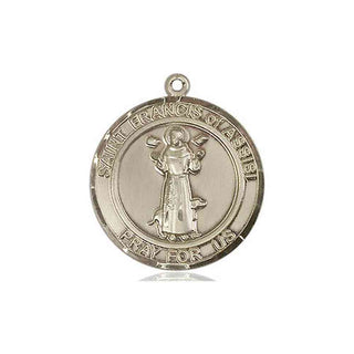 14kt Gold Filled Saint Francis of Assisi Medal Engraved Catholic Saint Jewelry