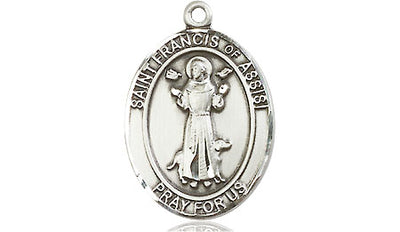 Sterling Silver St. Francis of Assisi Medal | Medium | Engravable