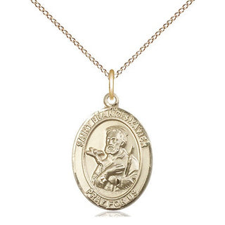 14kt Gold Filled Saint Francis Xavier Medal Religious Jewelry Engraved Catholic Saint Jewelry