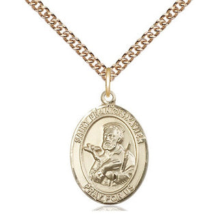 14kt Gold Filled Saint Francis Xavier Medal Religious Jewelry Engraved Catholic Saint Jewelry