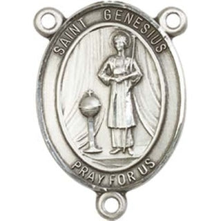 Sterling Silver Saint Genesius of Rome Rosary Center